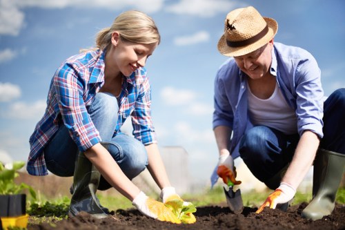 Low-carbon van used for sustainable garden service journeys